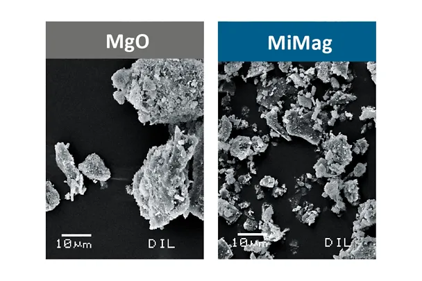 1.000 puta uvećanje magnezij- oksida i MiMag-a (mikroskop)