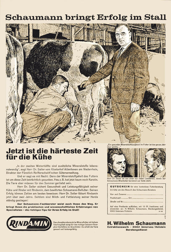 Anzeige SCHAUMANN-Futterberatungsdienst 1959
